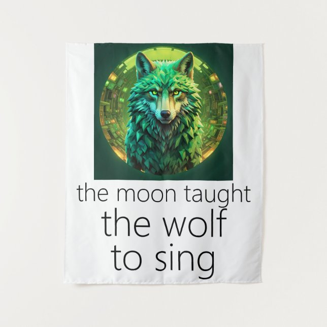 Tapete De Parede A Lua Ensinou o Lobo a Cantar (Frente)