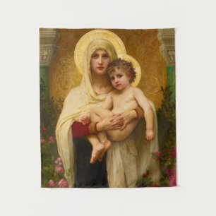 Tapete De Parede A Madona das Rosas de William Bouguereau