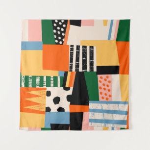 Tapete De Parede A mão desenhou várias formas. Abstrato contempor