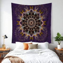 Tapete De Parede A refração de púrpura de linha empilhada