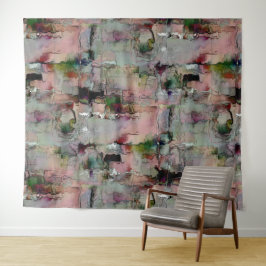 Tapete De Parede A rocha colorida predominou o salmão em cinzas esv