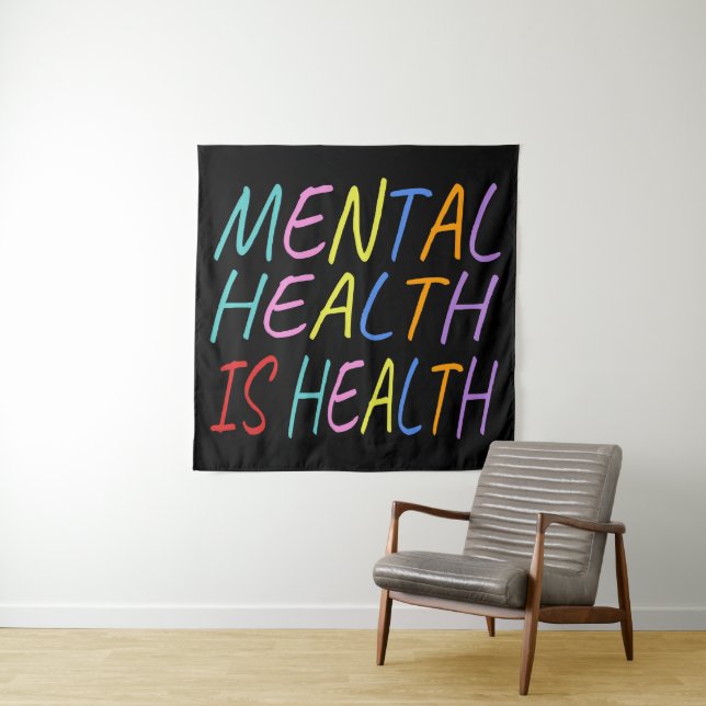 Tapete De Parede A saúde mental é saúde, consciência da saúde menta (In Situ (Horizontal))