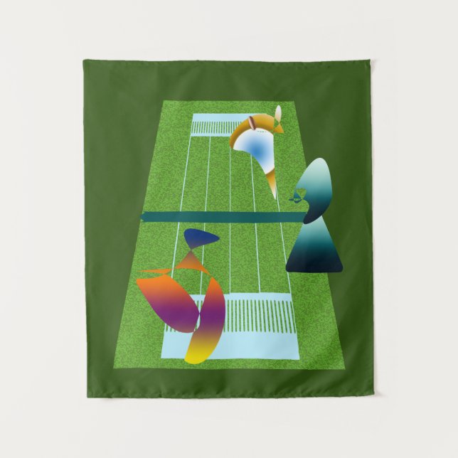 Tapete De Parede A Surreal Tennis Match (Frente)