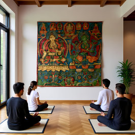 Tapete De Parede A Tara Branca e a Tara Verde