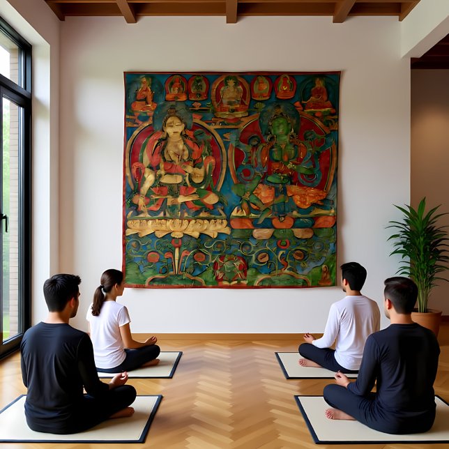 Tapete De Parede A Tara Branca e a Tara Verde (Criador carregado)