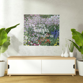 Tapete De Parede A Terra Ri em Flores Citação Floral