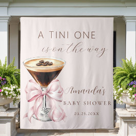 Tapete De Parede A tini One Espresso Martini Baby Shower Backdrop