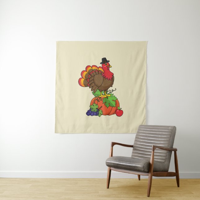 Tapete De Parede A Turquia bonita com a Ação de Graças de Colheita (In Situ)
