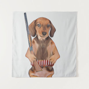 Tapete De Parede A Vida Dachshund É Melhor Com Um Poster De Natal M