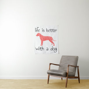 Tapete De Parede A Vida É Melhor Com Um Cachorro - Amantes De Cacho