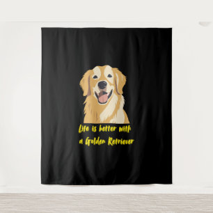 Tapete De Parede A vida é melhor com um Ouro de sempre - Cachorro d
