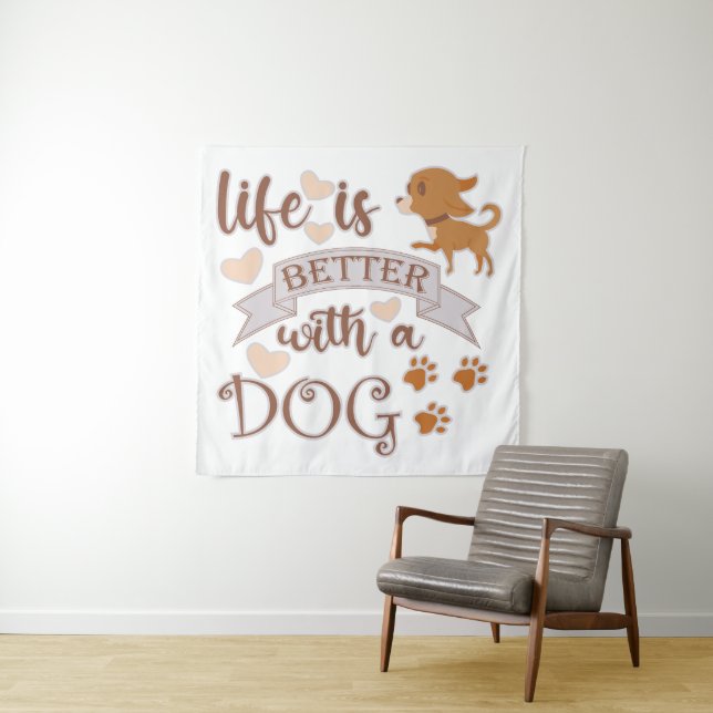 Tapete De Parede A vida é melhor com uma citação engraçada (In Situ)