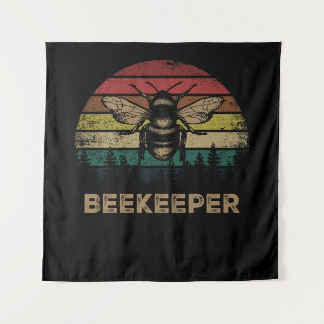 Tapete De Parede Abelhas Retro Beekeeper (Frente)