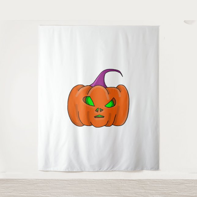 Tapete De Parede Abóbora de Alienígena de Halloween (Frente)