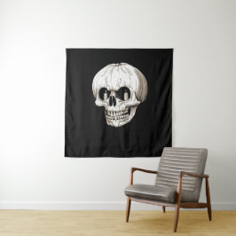Tapete De Parede Abóbora de Cranio Halloween Gótico
