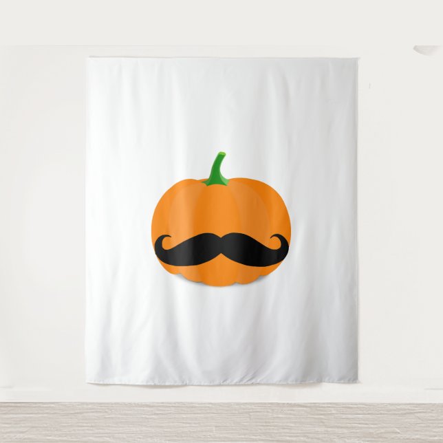 Tapete De Parede abóbora de halloween com barba (Frente)