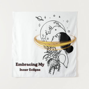 Tapete De Parede Abraçando Meu Eclipse Interior Arte Celestial em L