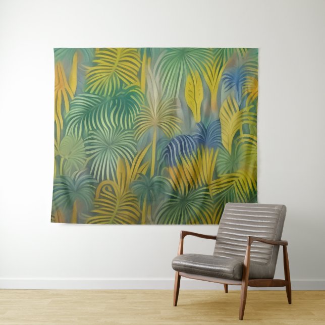 Tapete De Parede Abstração de Sonhos Tropicais (In Situ (Horizontal))