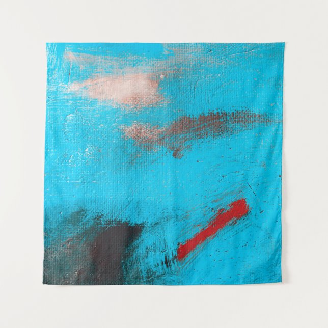 Tapete De Parede Abstract Art Backgroundart,paint,fine,blue,canvas, (Frente)