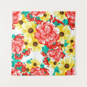 Tapete De Parede Abstract elegance seamless pattern with floral bac