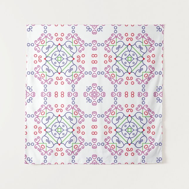 Tapete De Parede Abstract floral pattern designabstract, art, home  (Frente)