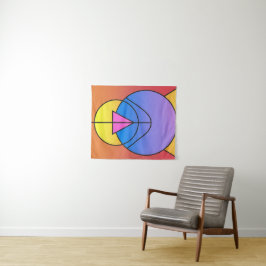 Tapete De Parede Abstract Geometric Circles Line Colorful