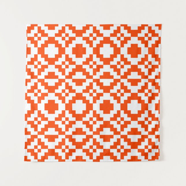 Tapete De Parede Abstract geometric pixelated seamless pattern. Mos (Frente)