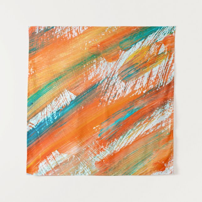 Tapete De Parede Abstract gouache painting different bright colors. (Frente)