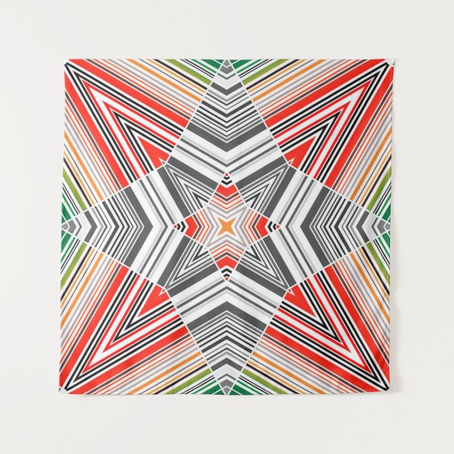 Tapete De Parede Abstract ornamental lined striped sealmess pattern (Frente)