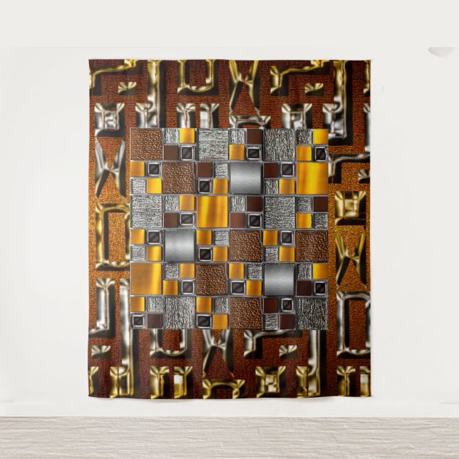 Tapete De Parede Abstrato Afrocentrico Contemporâneo (Frente)