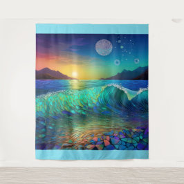 Tapete De Parede Abstrato Azure Seascape