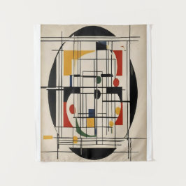 Tapete De Parede Abstrato Bauhaus Geométrico Arte Minimalista