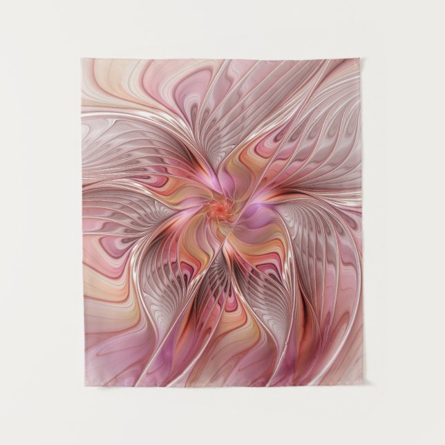 Tapete De Parede Abstrato Butterfly Fantasy Fractal Arte Colorida (Frente)