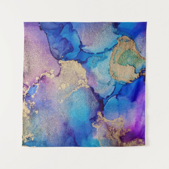 Tapete De Parede Abstrato colorida: pintura a óleo texturizada. (Frente)