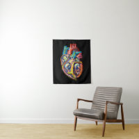 abstrato de anatomia colorida do coração humano