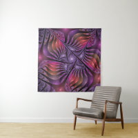 Abstrato de Fantasia Colorida Fractal Roxo