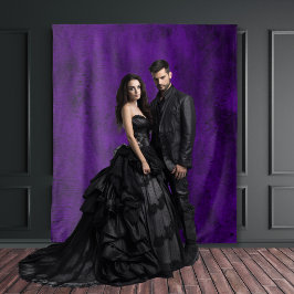 Tapete De Parede Abstrato de Imagem Gótica a Preto e Roxo