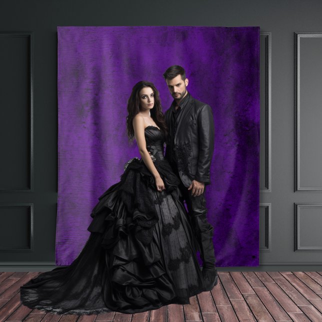 Tapete De Parede Abstrato de Imagem Gótica a Preto e Roxo (Criador carregado)