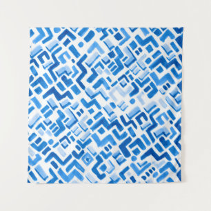 Tapete De Parede Abstrato de linha de aquarela e padrão de faixas
