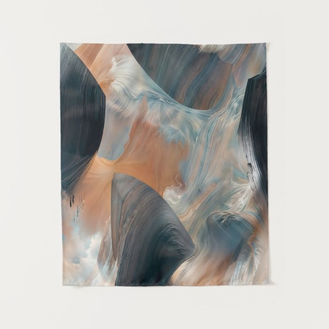 Tapete De Parede Abstrato Fluid Dreamscape Flow Art (Frente)