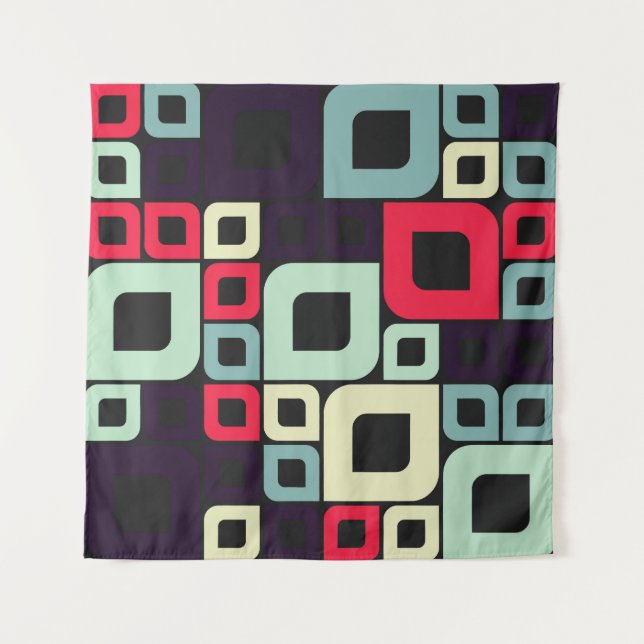 Tapete De Parede Abstrato Geométrico, Ilustração de Arte Computacio (Frente)