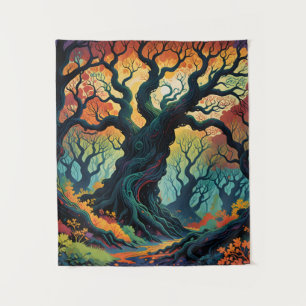 Tapete De Parede Abstrato Mystical Trees