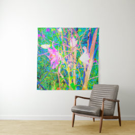 Tapete De Parede Abstrato Oriental Lily no Meu Jardim Rubio