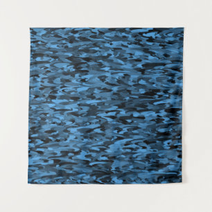 Tapete De Parede Abstrato - Padrão Azul Preto