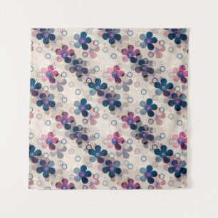 Tapete De Parede Abstrato para crianças flores bonitinhas de desenh