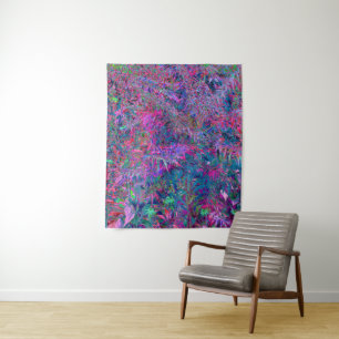 Tapete De Parede Abstrato Psychedelic Rainbow Colors Foliage Garden