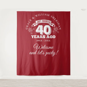 Tapete De Parede Acaba de Casar Propaganda de Foto do 40º Aniversár