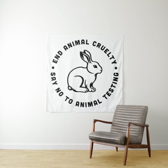 Tapete De Parede Acabar com a crueldade dos animais diz não à exper (In Situ)
