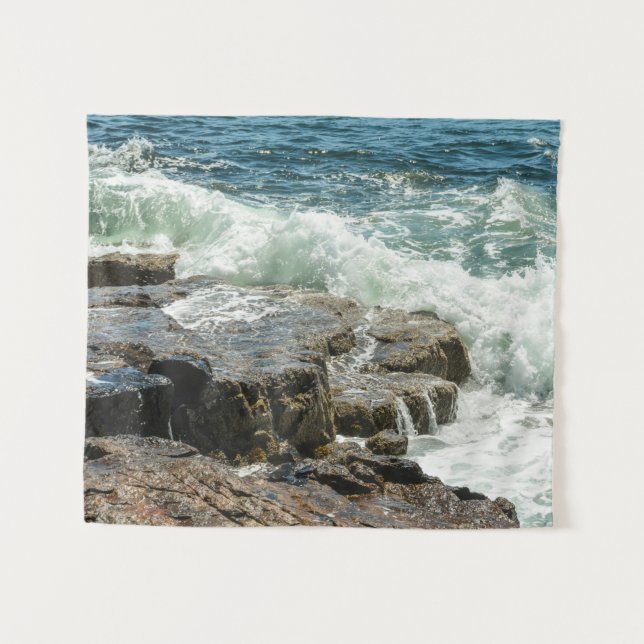 Tapete De Parede Acadia Rocky Shoreline Maine SMALL (Frente (Horizontal))