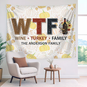 Tapete De Parede Ação de Graças Família Peru Vinho WTF Engraçado